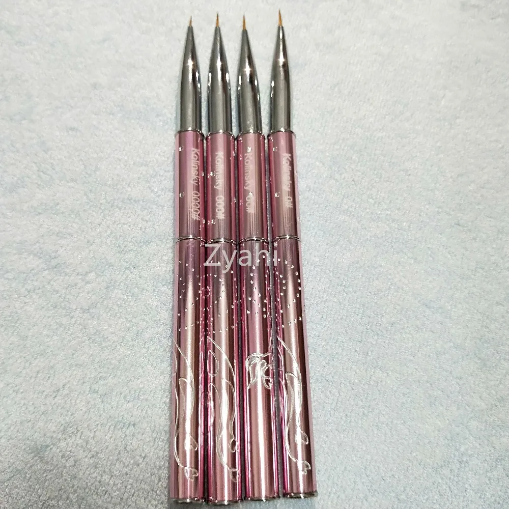 4 шт./компл. Розовый ногтей Книги по искусству линии Живопись Pen Brush Профессиональный Высокое качество UV гель для ногтей советы 3D Дизайн Маникюрный Инструмент для рисования комплект