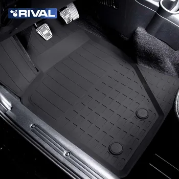

For Lada Granta 2011-2018, 2018-> Injection mats in salon 5 шт/компл. (rubber) [Rival 66001001]