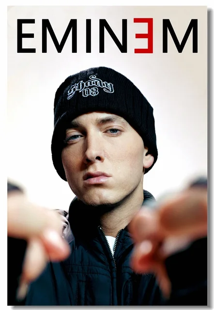 Custom Canvas Wall Decor Eminem Poster Eminem Mural Sticker Hip Hop Wallpaper Rap Rapper Bar Decal Interior Decoration 0071 Wall Decor Interior Decormural Sticker Aliexpress