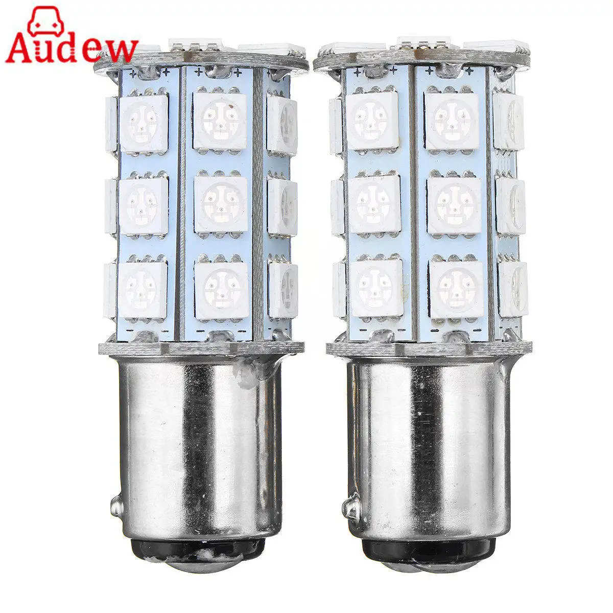 

1 Pair 12V BAW15D 5050 SMD 27 Car LED Reverse Lamp Brake Stop Light Bulbs Tail Light