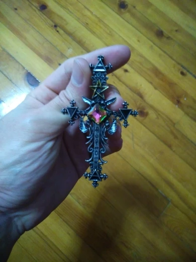 Black Vintage Cross Pentagram Necklace photo review