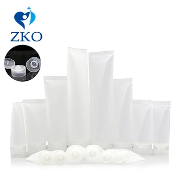 

Hot! 1 pcs 20ml/30ml/50ml/100ml empty cosmetic clear plastic square tube with flip top cap, empty lip gloss tubes