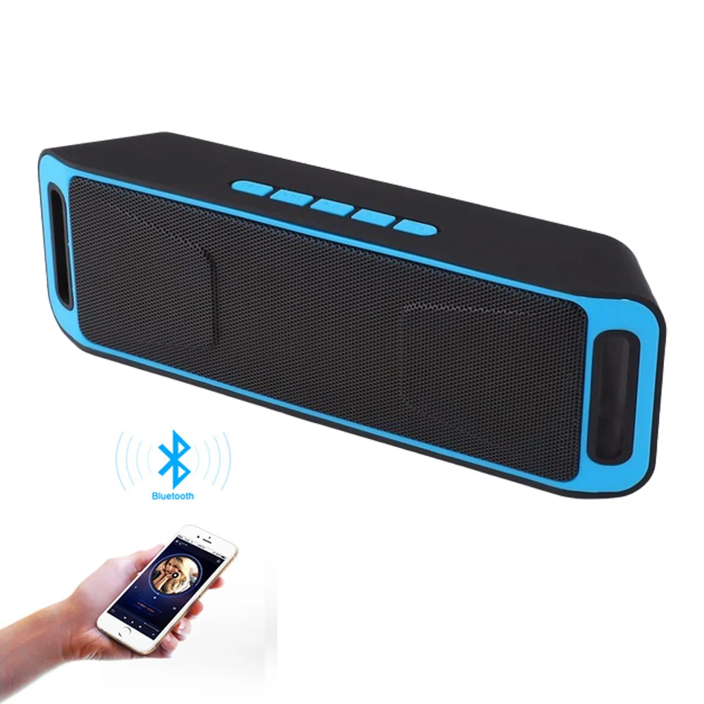 

Portable Wireless Bluetooth Speaker stereo Subwoofer outdoor Handsfree Sound Box with Mic FM TF Card Music Receiver MP3 Player