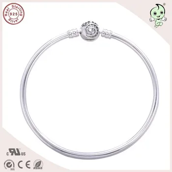 

Famous European Brand Summer Collection Letter Ball Clasp 925 Sterling Silver Bangle For European Charm