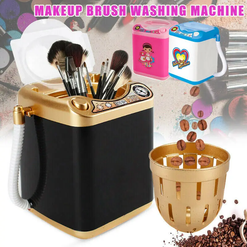 Quick Cleaning & Quick Drying Washing Machine 02 2 Color Mini Portable Simulation Washing Machine for Make up Brushes with dehydration function