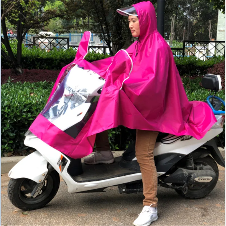 Большой размер Универсальный водонепроницаемый дождевик с капюшоном дождевик Пальто пончо для подвижности скутеры мотоцикл велосипед синий