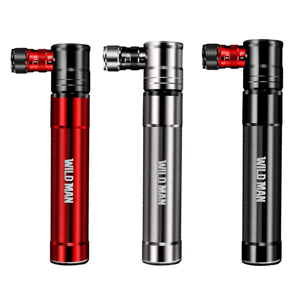 WILD MAN Aluminum Alloy Mini Bicycle Pump for M365 Electric Scooter Portable Air Pump Mountain Bike Schrader Presta Valve 100PSI