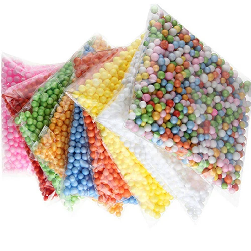 Assorted Colors Craft Styrofoam Filler Foam Mini Beads Kids DIY Jewelry