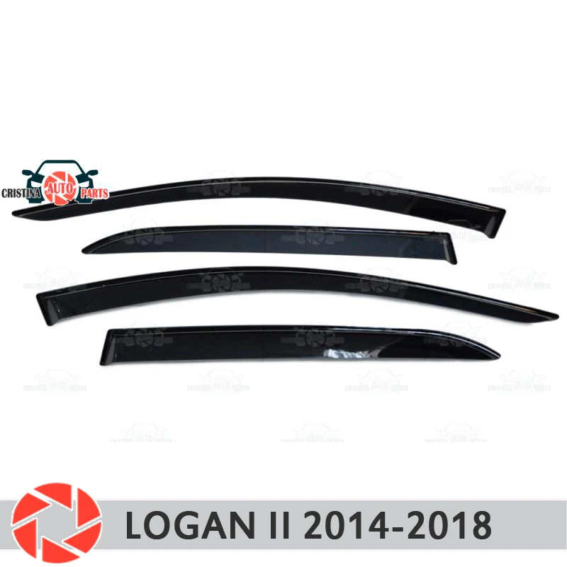 Дефлектор окна для Renault Logan 2014-2018, дефлектор от дождя, защита от грязи, Стайлинг автомобиля, декоративные аксессуары, литье Дефлектор окна для Renault Logan 2014-2018, дефлектор от дождя, защита от грязи, Стайлинг автомобиля, декоративные аксессуары, литье