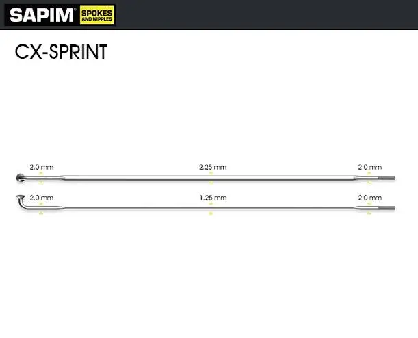 

GENUINE SAPIM CX-SPRINT SPOKE J BEND OR STRAIGHT PULL BLACK, ALLOY NIPPLES FOR FREE