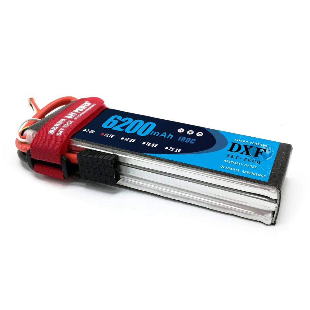 Графеновый аккумулятор DXF 11 1 В 6200 мАч 3S 100C Max200C литий полимерный класса А для дрона