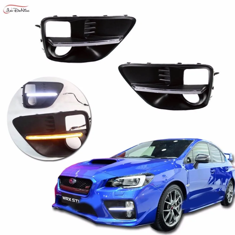 JanDeNing 2PCS Switchback LED Daytime Running Turn Signal Fog Light