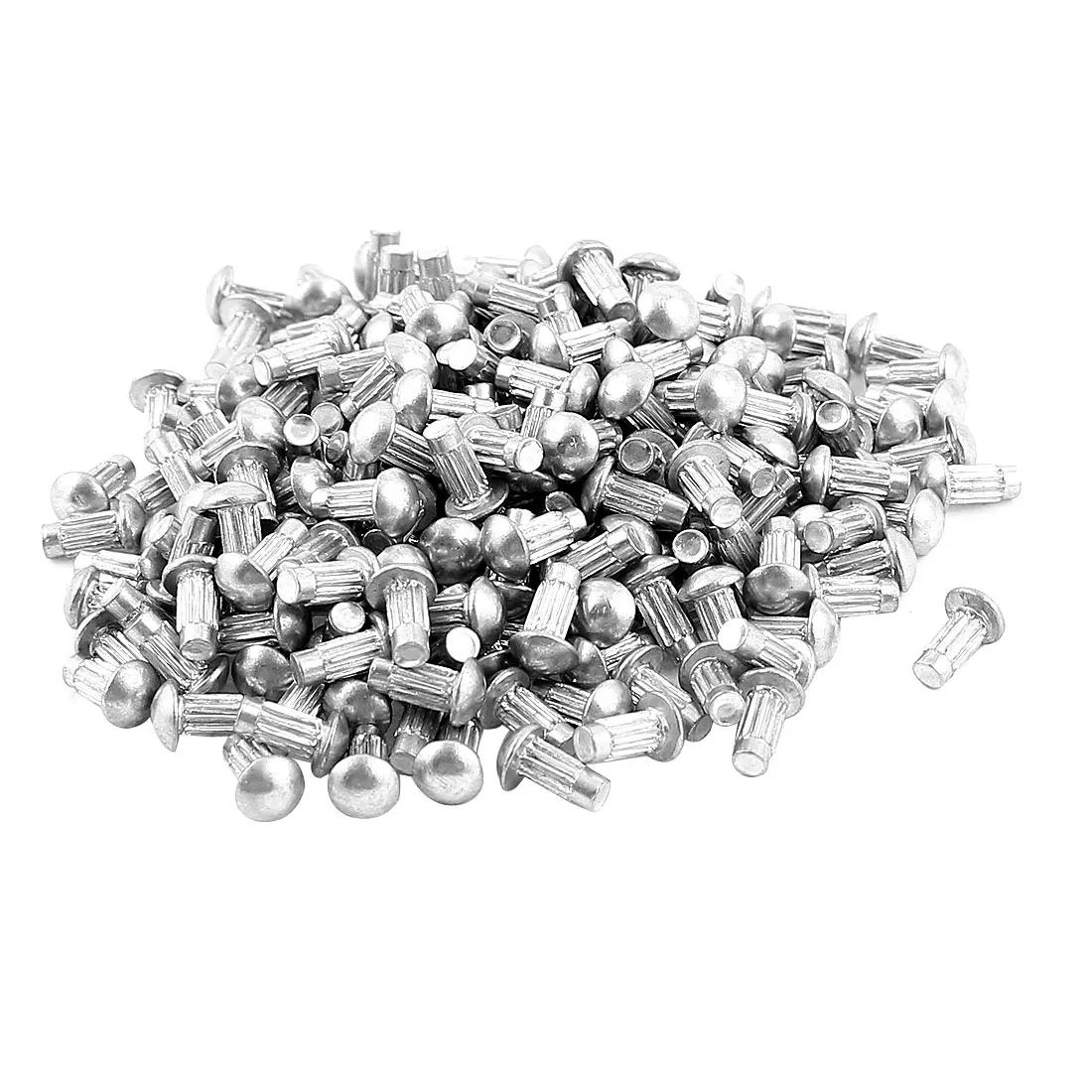 UXCELL 200 шт 3/32 &quotX 1/4&quot Алюминиевые Круглые головки Твердые заклепки накатанные