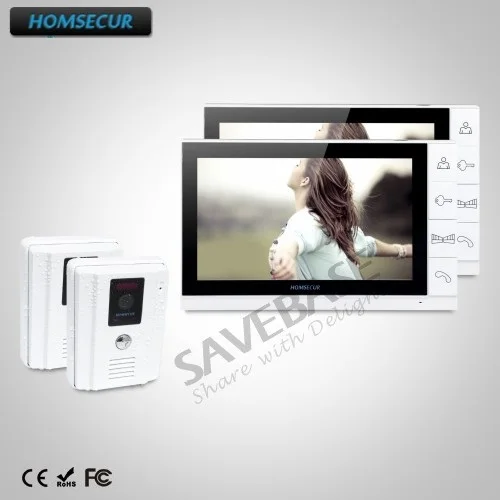 

HOMSECUR Hardwired 9" LCD Video Doorbell Door Phone Home Intercom System 700TVL 2v2