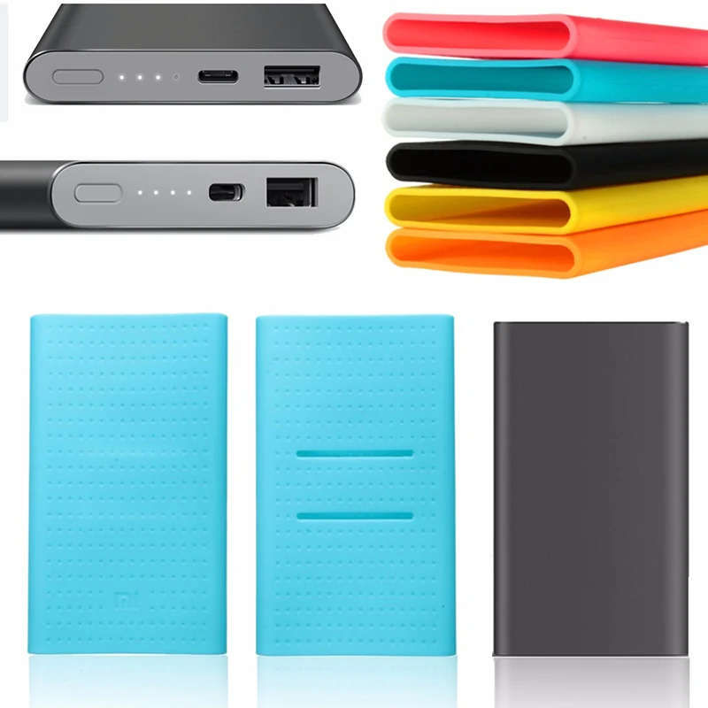 Новый силиконовый чехол с резиновой крышкой USB Type C 10000 мАч зарядное устройство