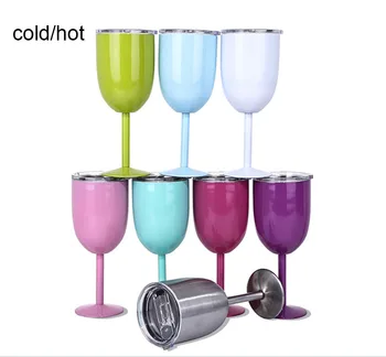 

Christmas Egg Wine Glass cup steel 10oz insulated with lid Keeping cold and hot tumbler wine beer tea Water drinking juice mugs