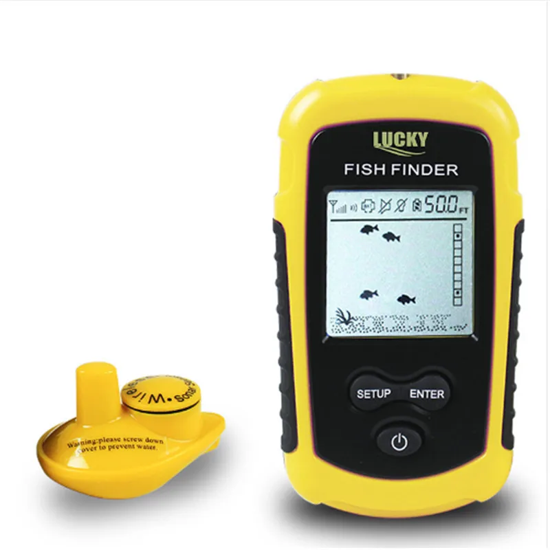 محظوظ ffw1108-1 40 متر/120ft و المحمولة السمك مكتشف إنذار lcd fishfinder الصيد اكسسوارات الصيد ماء المكتشفون الصيد pesca