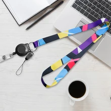 Без минимального заказа Высокое качество печать на заказ шнурок для выдвижных удостоверений личности Бейдж катушки шейный ремешок для телефонов тренажерный зал Висячие веревки лариат