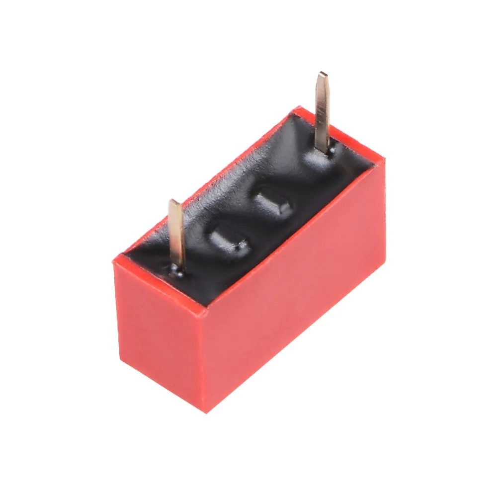 UXCELL 50 шт. DIP Настенные переключатели красный 1-2 Позиции 2,54 мм шаг для макетные платы PCB как переключить или на выключатель к вашему проекту