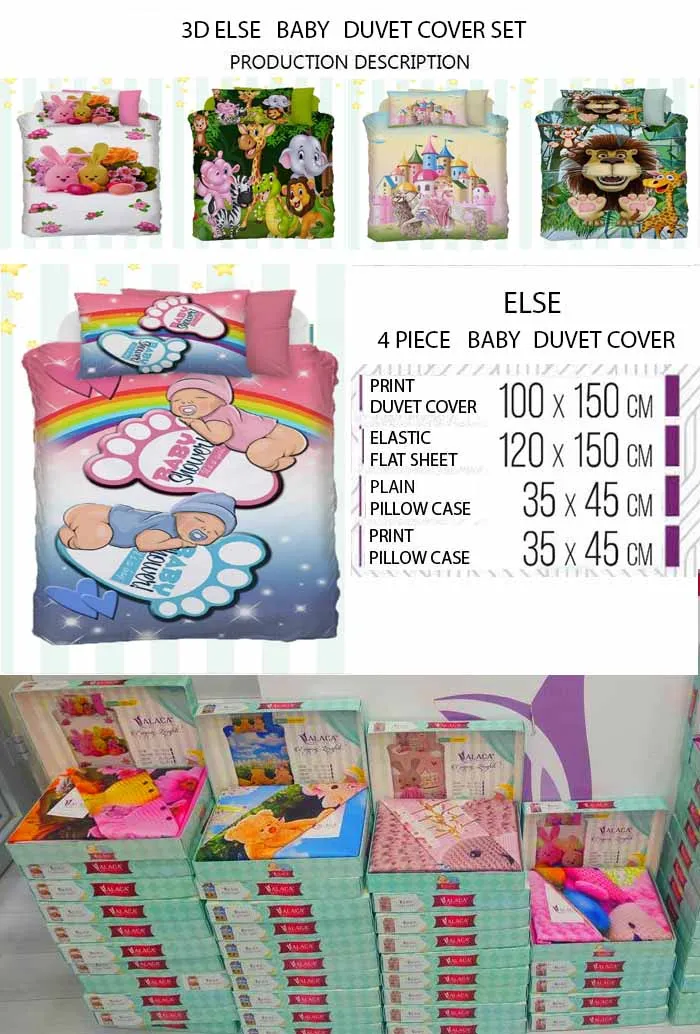 Else 4 Piece Pink Blue Unisex Sleep Baby Foot Rainbow 3d Print