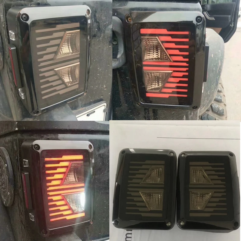 

LED Tail Lights 2007-2017 for Jeep Wrangler JK with Brake Backup Reverse Yellow Arrow Turning Signal Light Tail Lamp Assembly