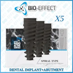 5 био-эффект оригинальный нано активный зубной имплантат-Inspire спиральный тип + 5 прямой Обычный абатмент (подарок)-для с утопленной