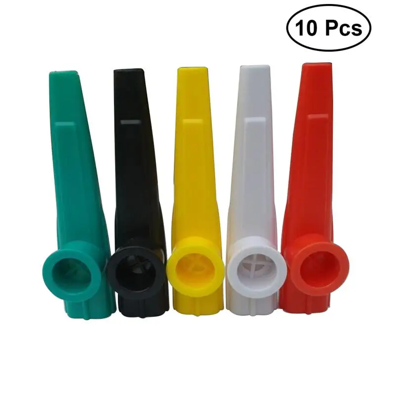 

10PCS Kids Children's Musical Instruments Plastic Kazoos of Random Assorted Colors