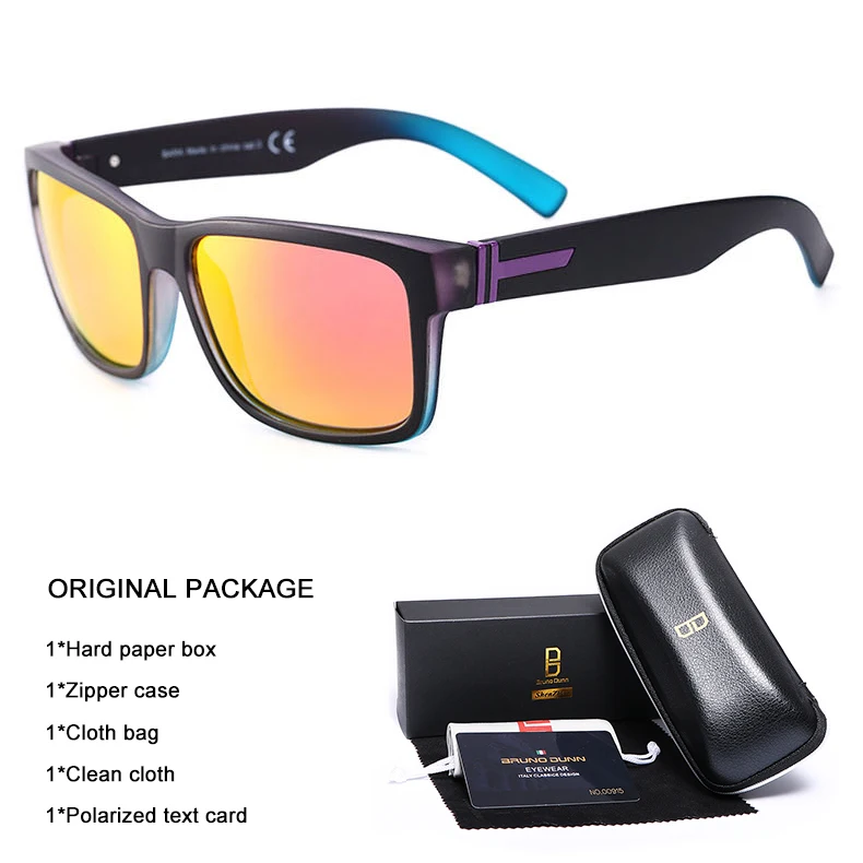 Bruno Dunn Brand Designer Polarized Sunglasses Men Sun Glases women oculos de sol masculino Lunette soleil femme sunglases - Lenses Color: as picture