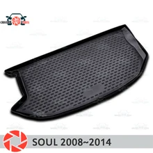 Багажник коврики для Kia Soul 2008~ багажника коврики Нескользящие полиуретановые грязи защиты багажник стайлинга автомобилей