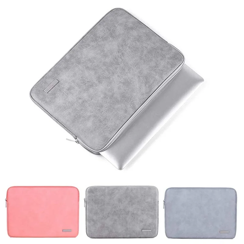 Universal 13 14 15 inch Laptop Bag Case Solid Zipper Sleeve Bag Pouch
