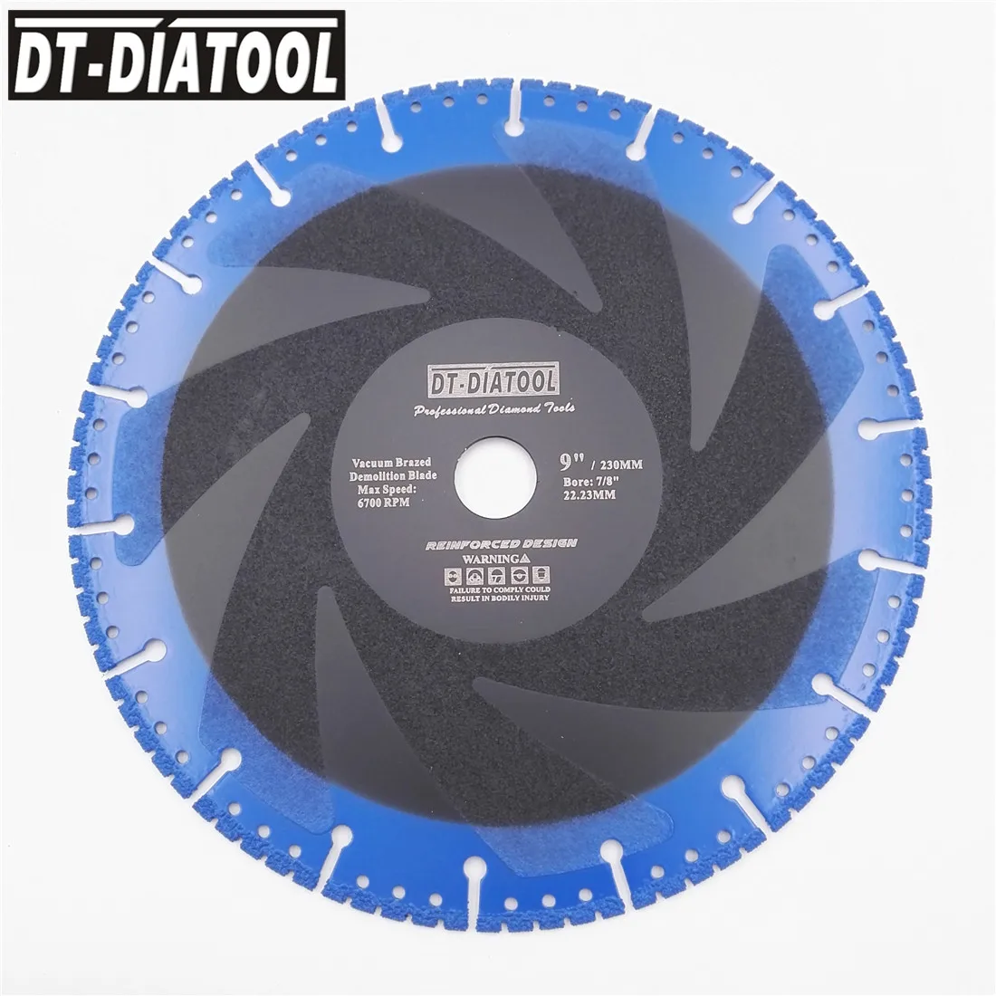 DT-DIATOOL 2pcs 9" 230MM Vacuum Brazed Diamond saw blade Cutting Disc all Purpose