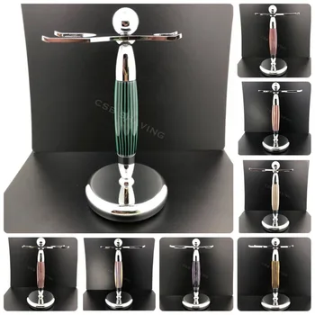 

CSB Shaving Brush & Razor Stand Stripe Pattern Resin Handle Shaving Tool Holder