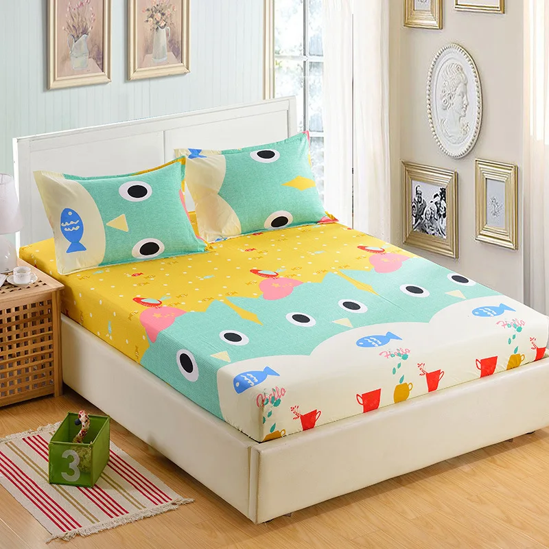 1 Piece Comfortable Mattress Cover Stretch Mattress Pad Colorful