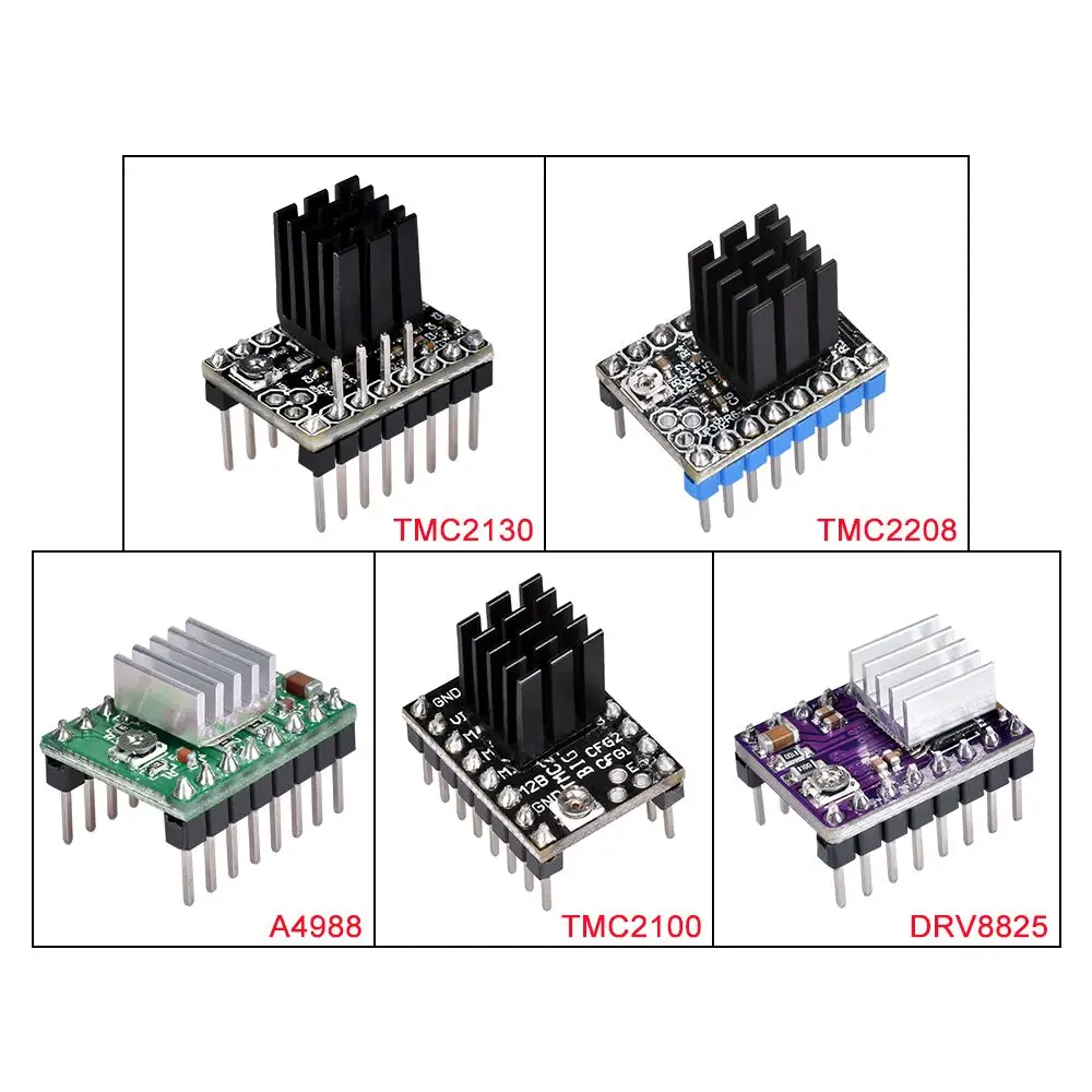 TMC2208 V1.0 TMC2130 V1.1 A4988 DRV8825 TMC2100 Драйвер шагового двигателя для Reprap Рампы 1 4 5 Ramps 6
