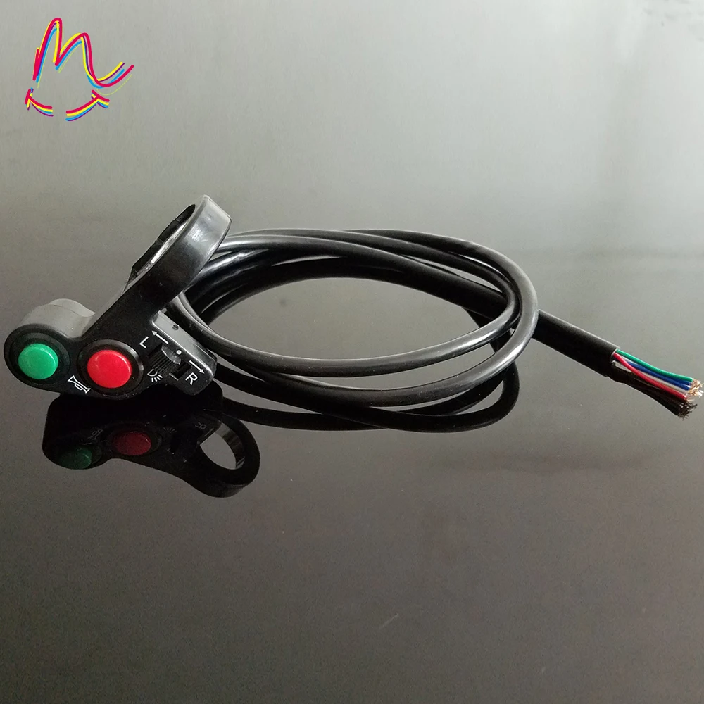 

Motorcycle Electric Bike/Scooter Light Turn Signal&Horn Switch ON/OFF Button W/Red Green Buttons 22mm Handlebars