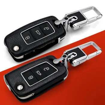 

Car Key Case Shell Cover For Volkswagen golf 7 Skoda VW Polo Passat Tiguan Bora GTI R MK for SEAT Ateca Leon Ibiza 2015 2016