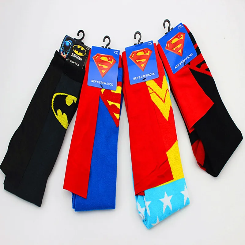 

Cartoon DC Superman batman cloak Socks Magic school Super Mario fashion fun men women deportivo sock Unique Spring Summer socks