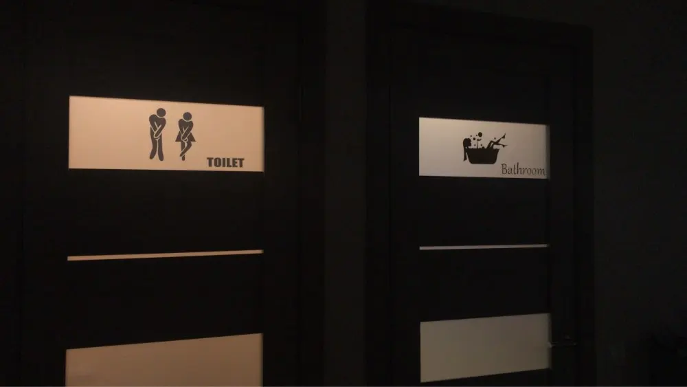 Cute Washroom Removable Wall Stickers