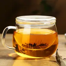 TECHOME 350 мл стеклянная чашка с фильтром чашка для чая, молока, кофе с крышкой ручка термостойкая стеклянная кружка прозрачная утолщенная кружка