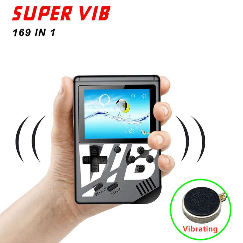 2019 миниатюрный крючок для рыбалки супер VIB игровая консоль вибрирующий портативный игровой плеер встроенный 161 игр с 30 вибрирующими играми