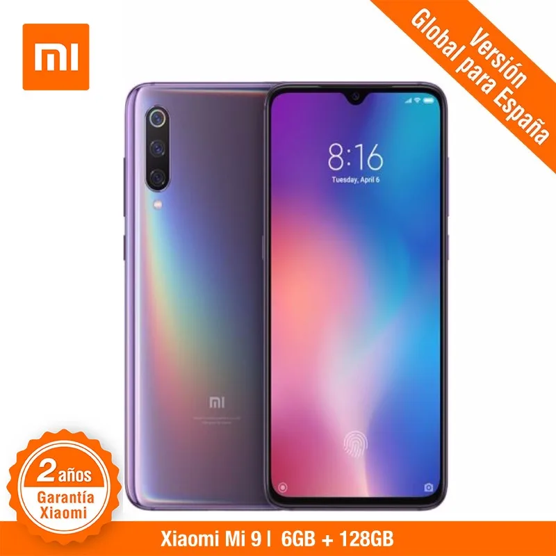 

Global Version for Spain] Xiaomi Mi 9 (Memoria interna de 128GB, RAM de 6GB, Triple camara de 48 MP) smartphone