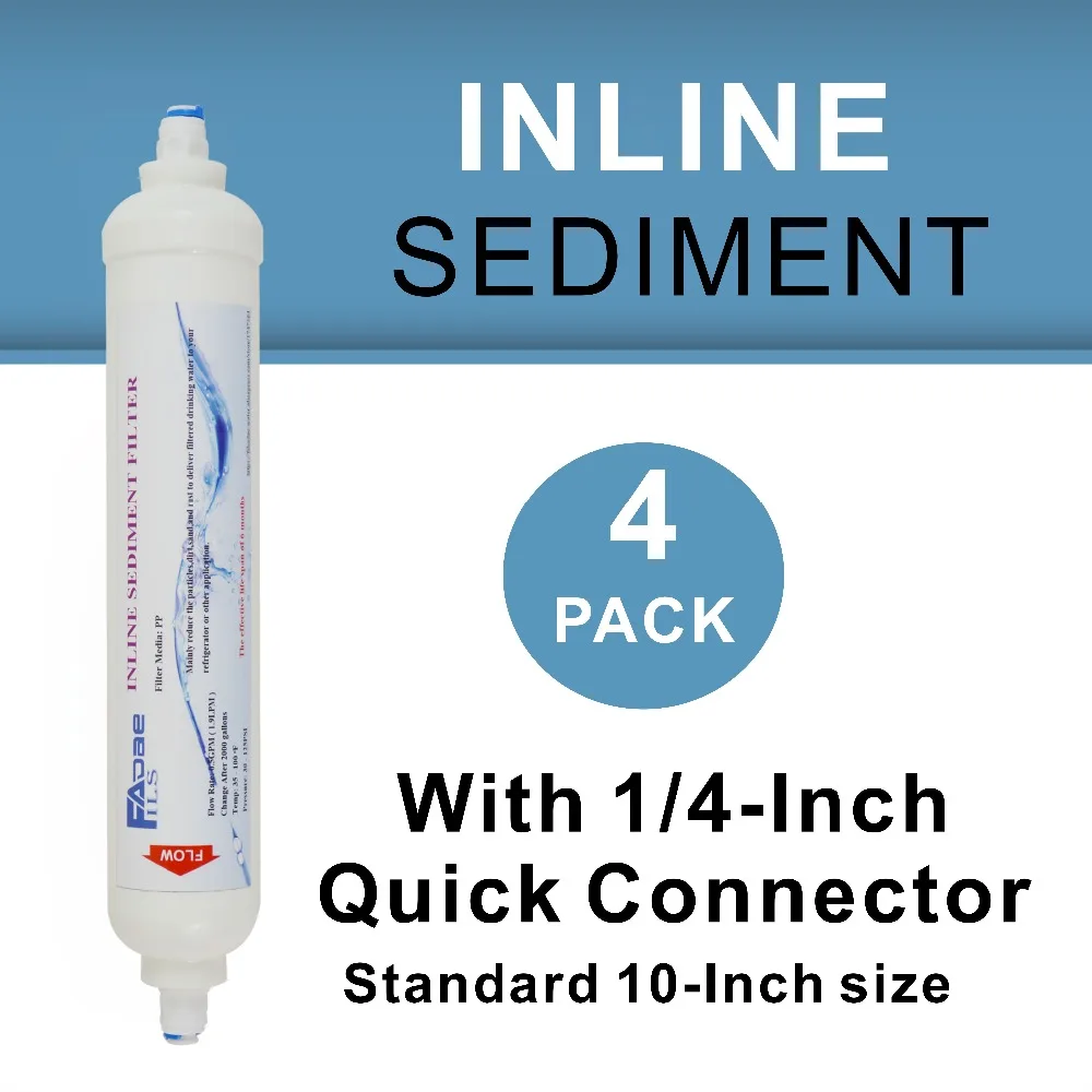 

Water Filter Spare Parts Inline Sediment Water Filter Cartridge - Quick Connect (4pcs)