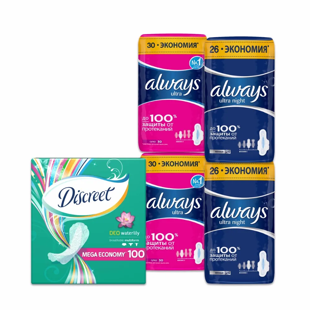 Women's Sanitary Pads Always + Discreet Sanitary Pads Feminine hygiene productsin Feminine