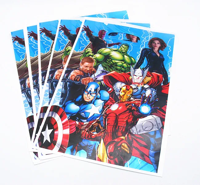 

10 X Cartoon Superhero/Princess Gift Bag Party Decoration Plastic Candy Bag Loot Bag For Kids Birthday Party Deco Supplies
