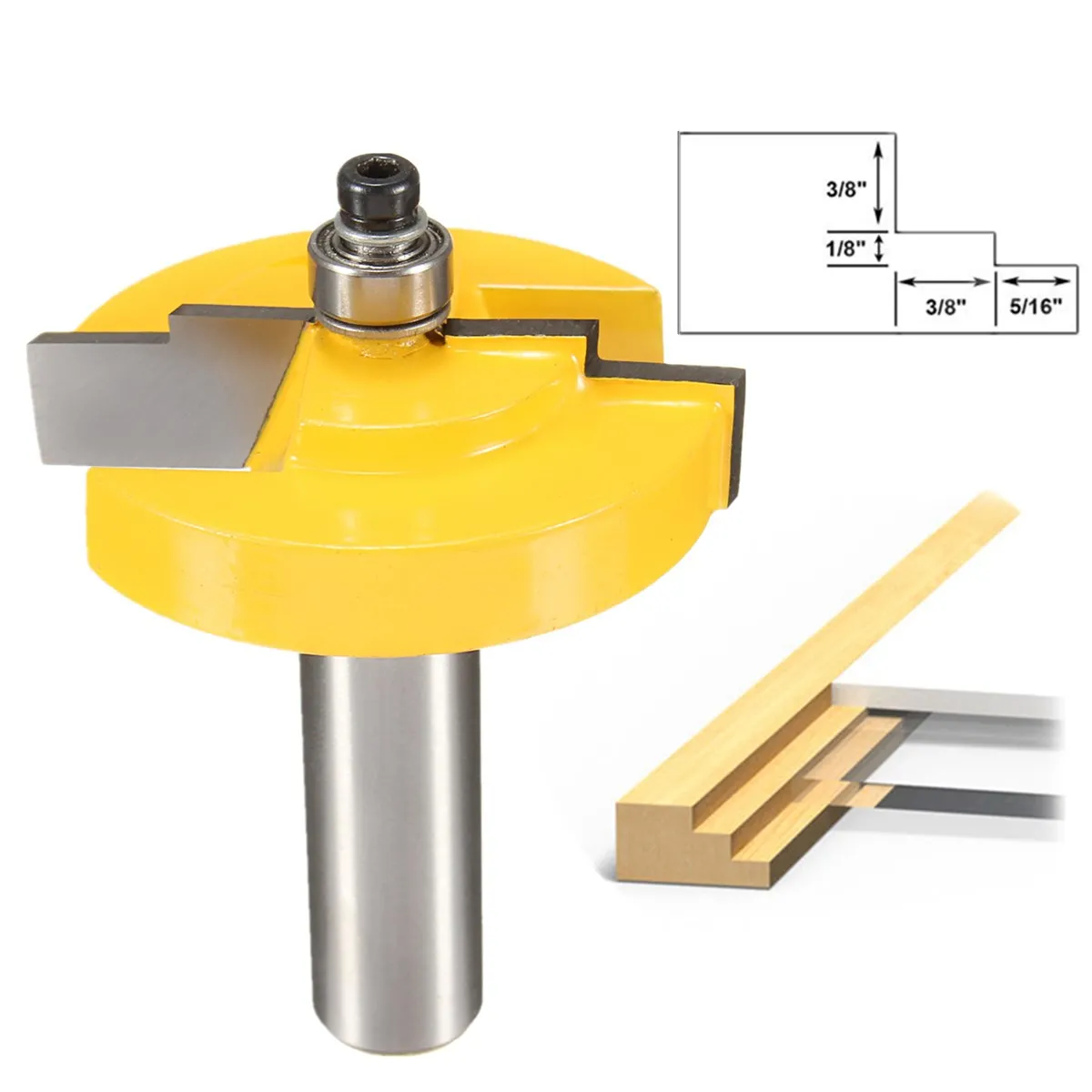 1Pcs 1/2'' Shank Picture Frame Stepped Rabbet Molding Router Bit Solid