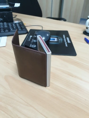 MaDonNo Anti Wallet Men Money Bag Slim Mini Purse Male Aluminium Rfid Card Holder Wallet Thin Small Smart Wallet Walet portfel photo review