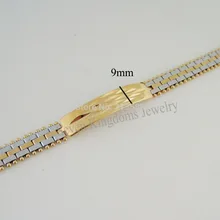 Новинка 7,"-желтый и из белого золота, позолоченные накладки с латунным резным браслетом/