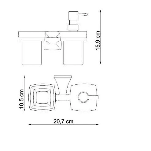 Держатель стакана двойной WasserKRAFT Wern K-2589