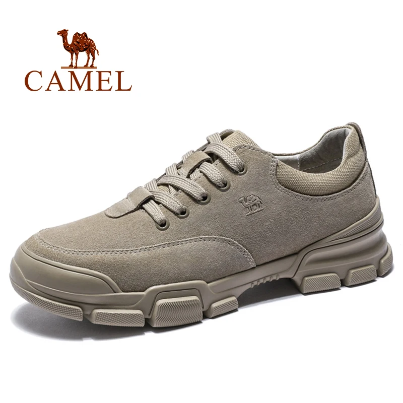 

CAMEL Retro Low-cut Tooling Men's shoes Spring New Tide Men's Wild Casual Sports Vintage Cow Suede Non-slip Rubber Shoes Men