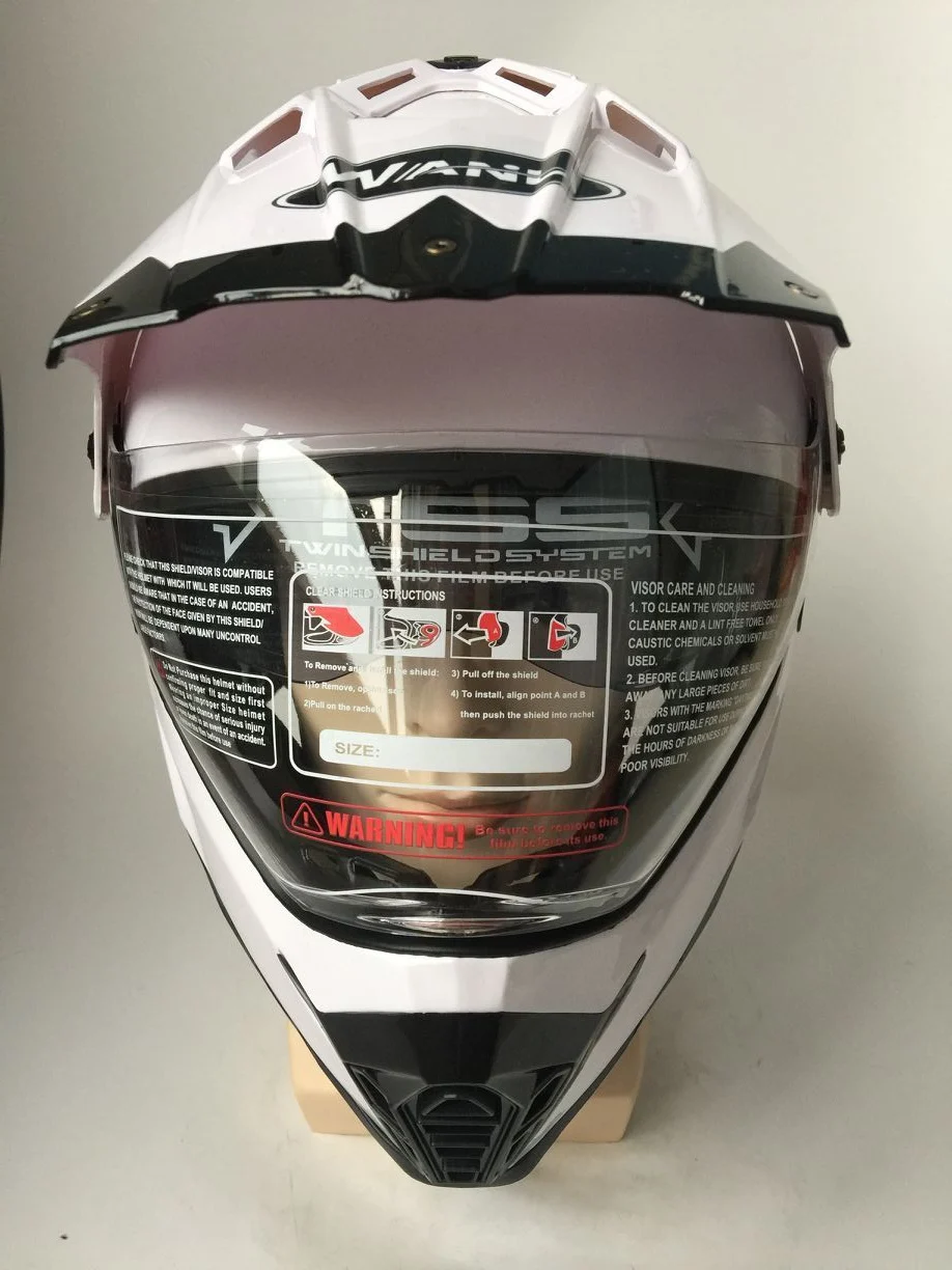 Capacete casco moto WANLI moto rcycle шлем с двойными линзами шлем для беговых гонок для внедорожных гонок мотоциклетный шлем с внутренним солнцезащитным козырьком